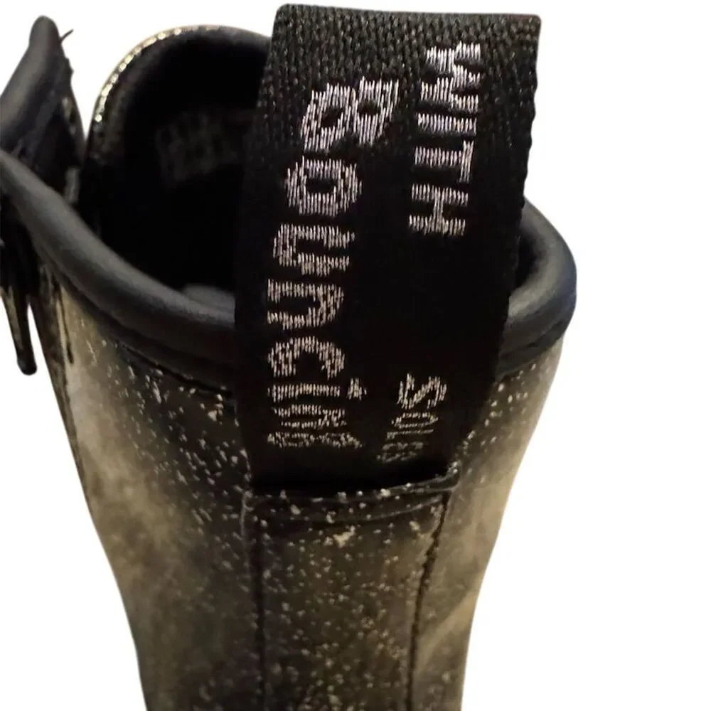 Dr. Martens 1460 Youth Cosmic Glitter Boots Black Size 6 Kids Big Girls - Picture 6 of 10